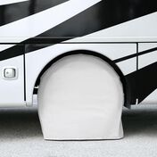 Elements White Bus Tire Cover Pair, 40"-42"