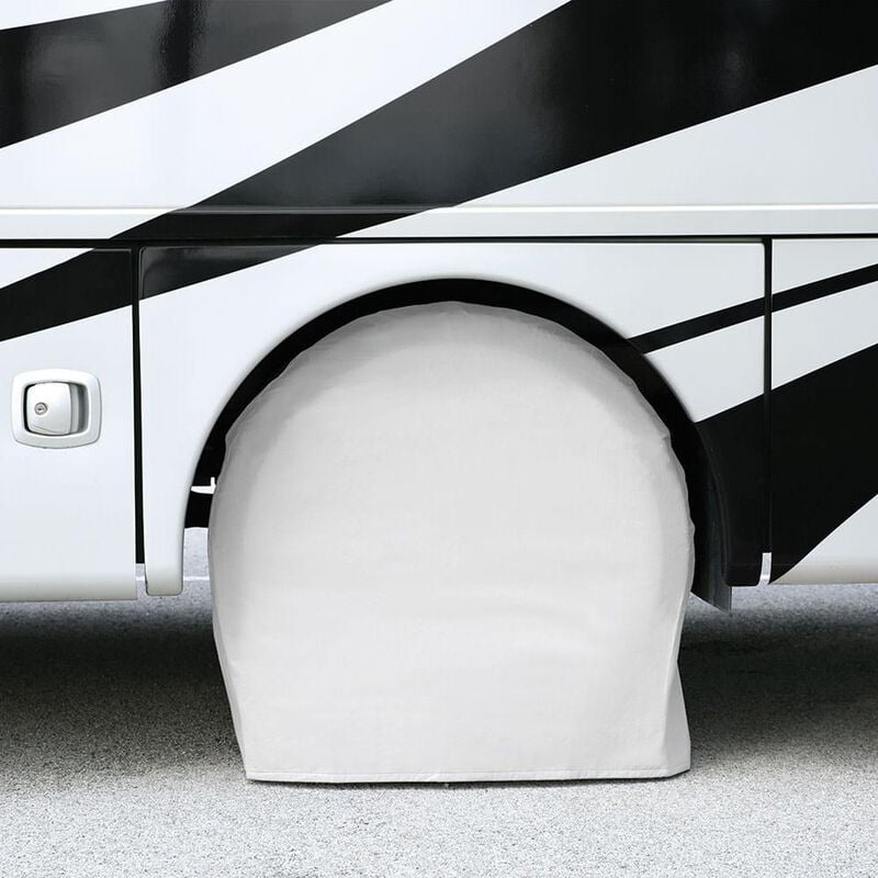 Elements White Bus Tire Cover Pair, 40"-42" image number 1