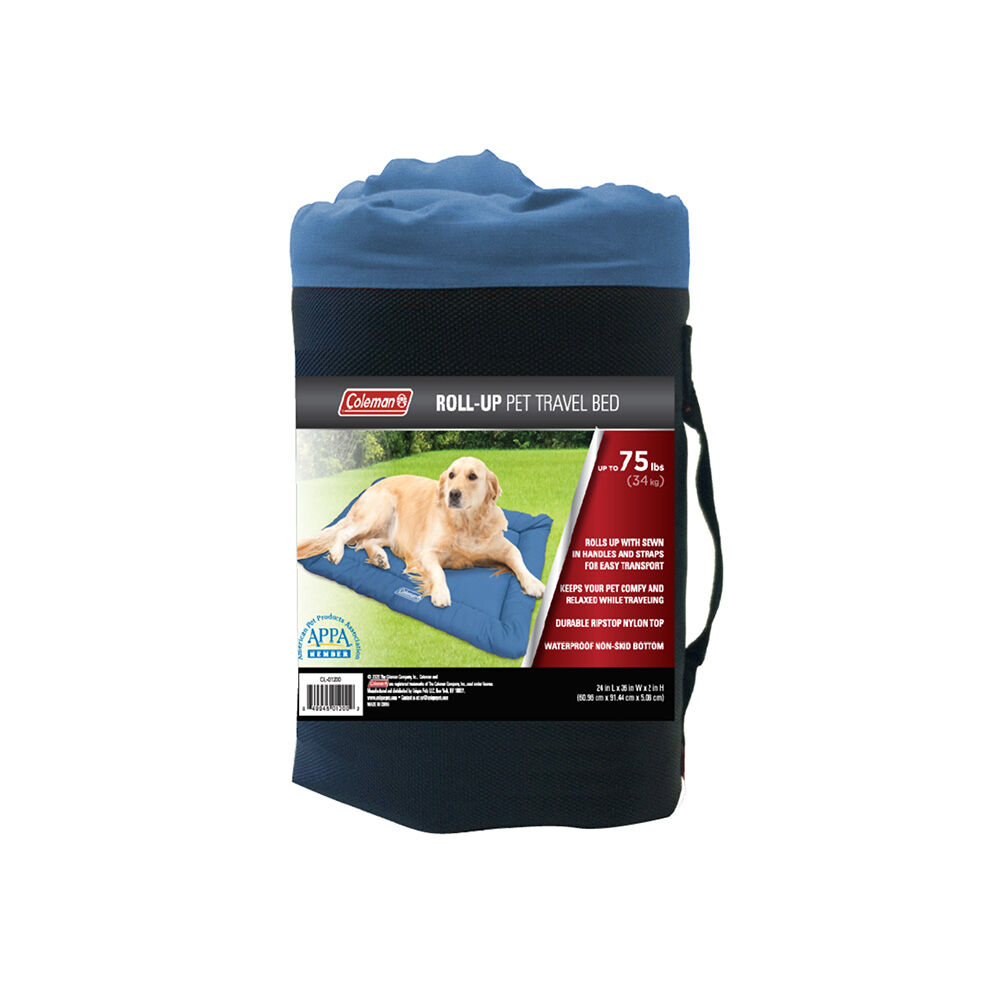 Coleman Roll-Up Travel Dog Bed, Blue