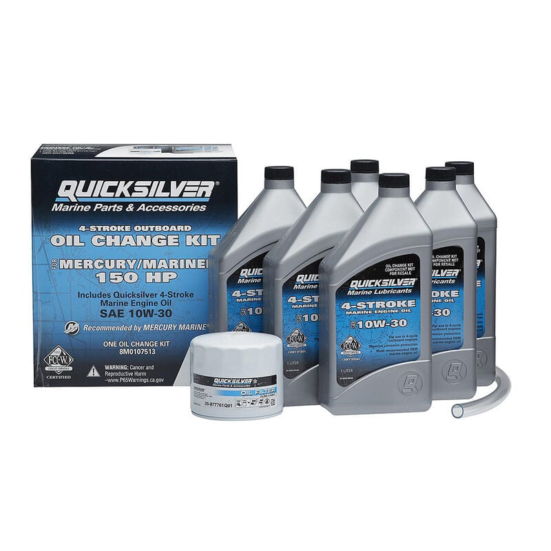 Quicksilver Oil Change Kit, 10W-30, Mercury/Mariner 150 HP Engines image number 1