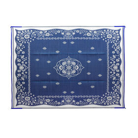 Camco XL RV Awning & Outdoor Mat - Blue/White