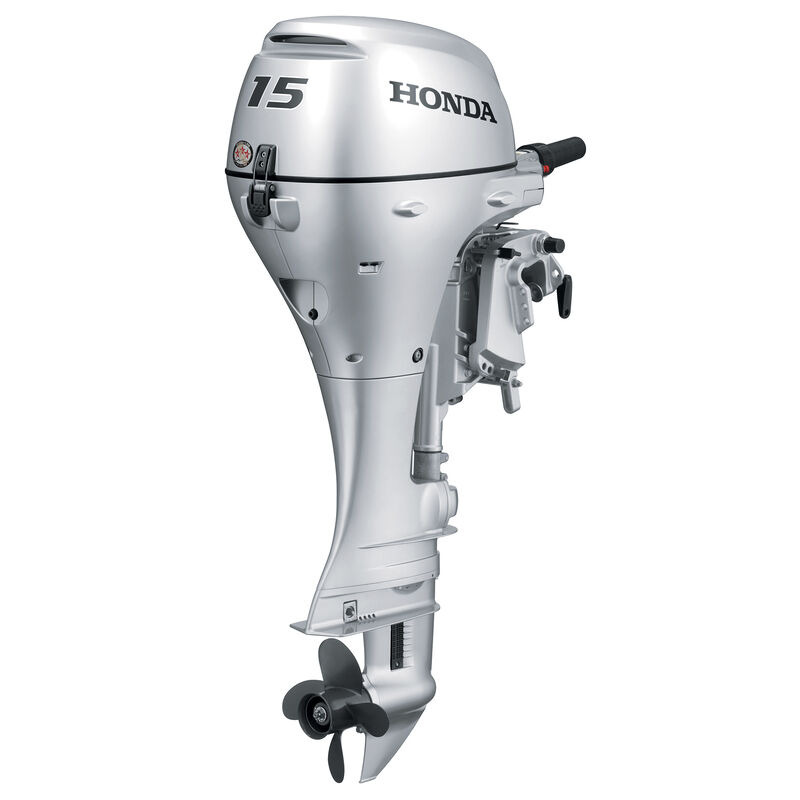 Honda BFP15 Power Thrust Portable Outboard, Electric Start 15 HP 25" Power Tilt image number 1