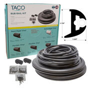 TACO Marine Flexible Rub Rail Kit, 1-7/8" X 1-3/8", Black with Black Insert, 50 Feet