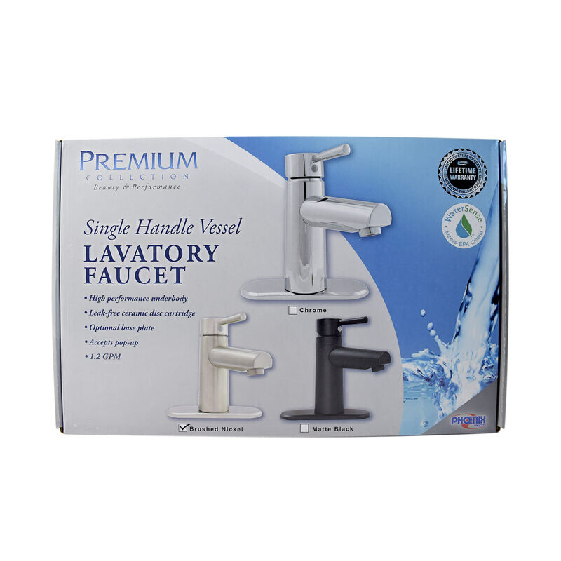 Valterra Single Handle Vessel Lavatory in Brushed Nickel image number 5