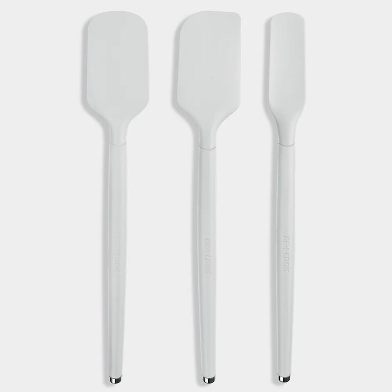 Art and Cook 3 Piece Silicone Spatula Set, White