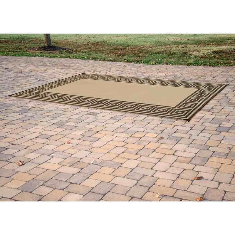 Reversible Greek Motif Design Patio Mat image number 18