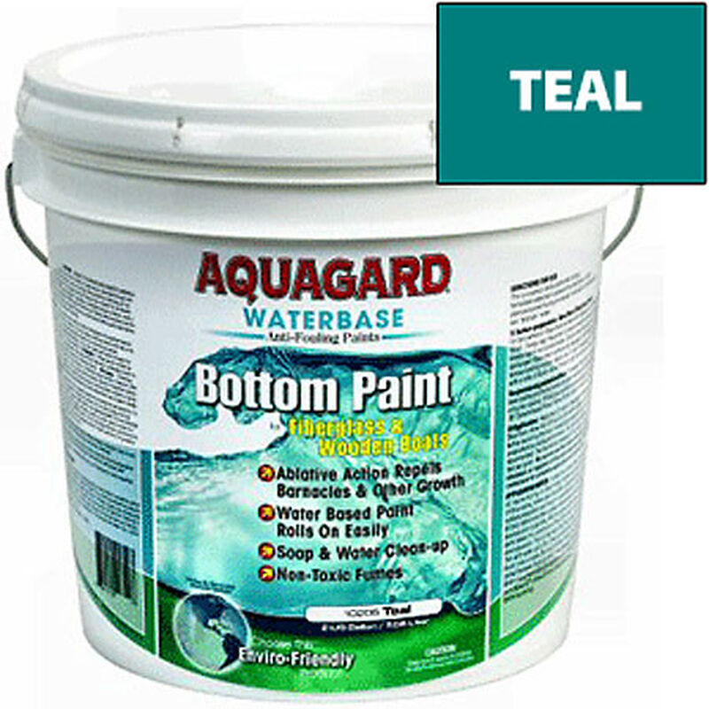 Aquaguard Waterbase Anti-Fouling Bottom Paint, 2 Gallons, Teal image number 1