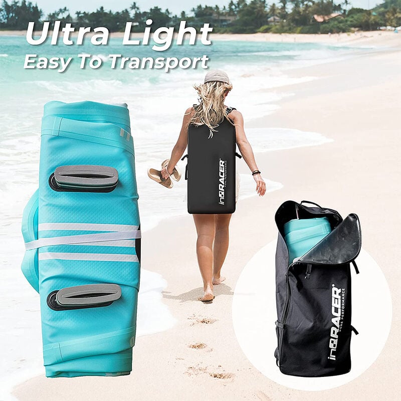 inQracer 11' Inflatable Stand-Up Paddleboard, Green image number 5