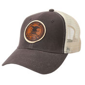 NRA Men’s Canvas Trucker Cap with Leather Logo Badge