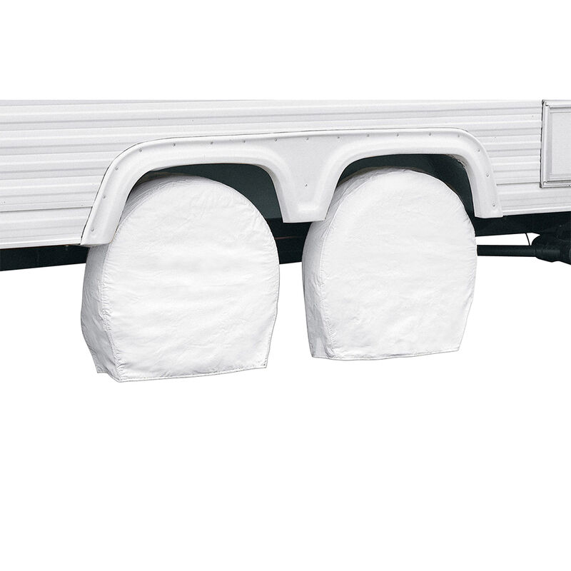 Classic Accessories OverDrive RV Wheel Cover, Pair, Wheels 27" - 30" Diameter, 8.75" Tire Width, White image number 1