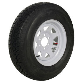 Tredit H188 225/75 x 15 Bias Trailer Tire, 6-Lug Spoke White Rim