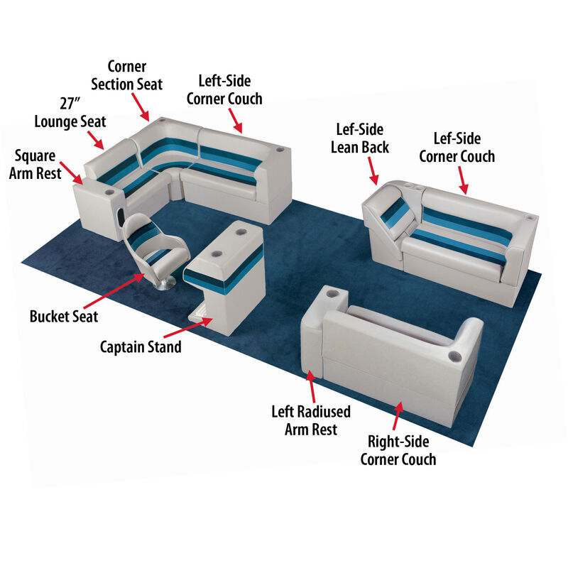 Toonmate Deluxe Pontoon Corner Right Radiused Arm Rest, each image number 8