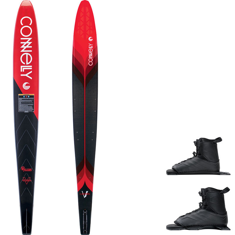 Connelly Carbon V Slalom Waterski With Double Tempest Bindings image number 1
