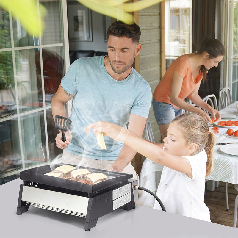 Royal Gourmet Portable 17" 2-Burner Tabletop Gas Griddle image number 5