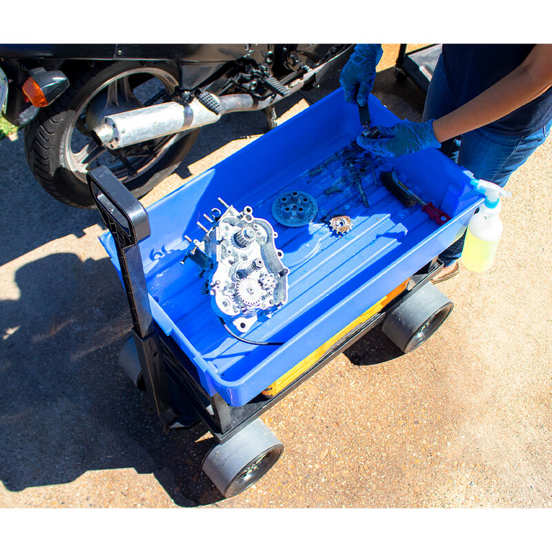 Mighty Max Cart Collapsible Utility Dolly Cart, Blue Tub image number 2