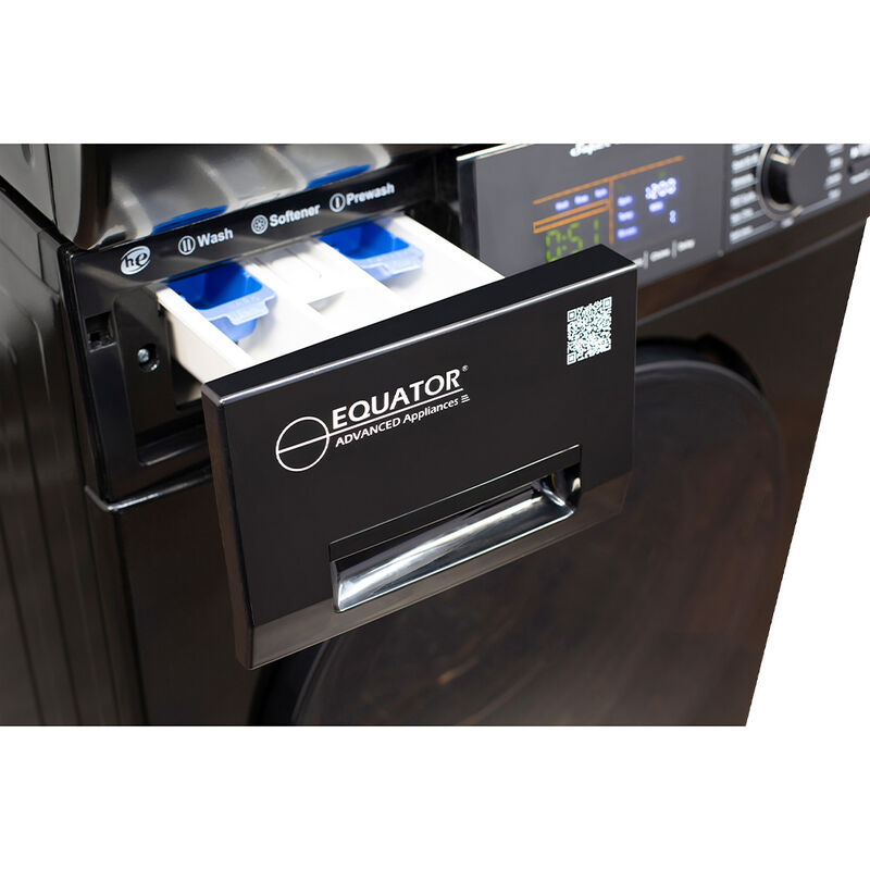 Equator Stackable EW 826 Washer + ED 866 DL Dryer Set in Black image number 14