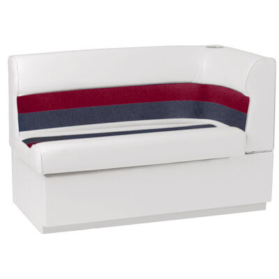 Toonmate Deluxe Pontoon Corner Couch with Toe Kick Base, Left Side, White