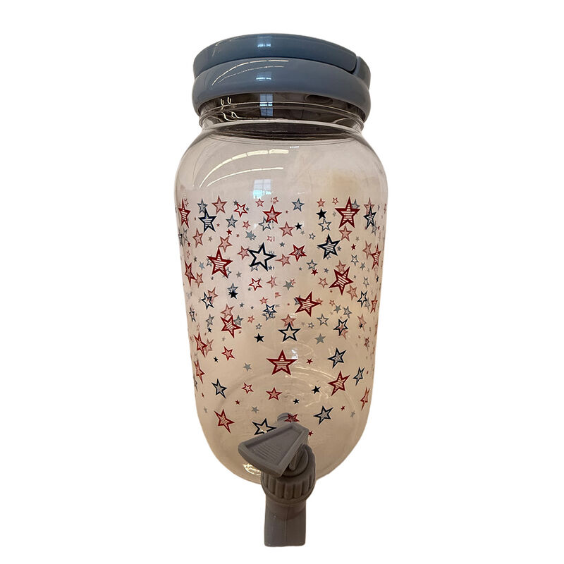 Cook With Color 3.9L Plastic Drink Dispenser - RWB Stars
