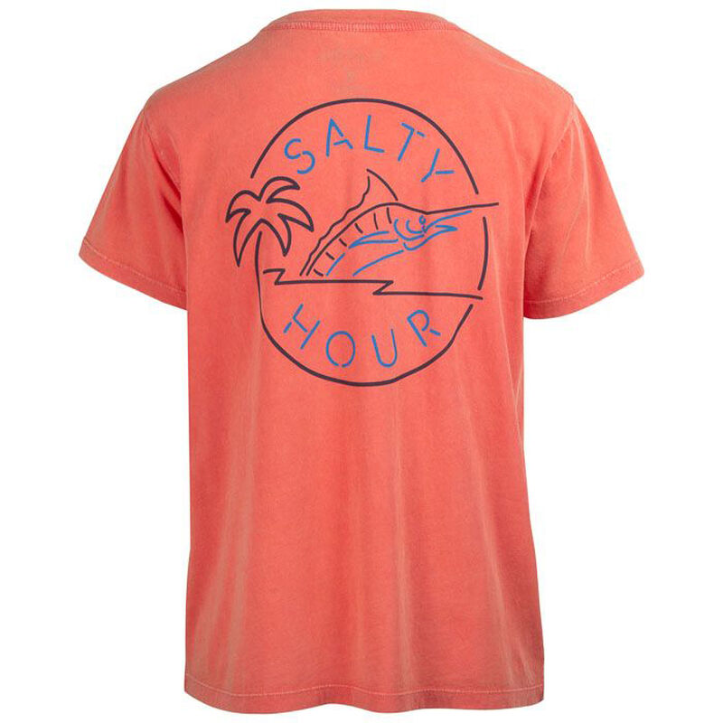 Salt Life Women&rsquo;s Salty Hour Salt Wash Boyfriend Short-Sleeve Pocket Tee image number 1