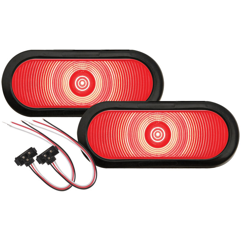 Optronics One Series LED 6" Oval Sealed Tail Lights Kit, Pair image number 1