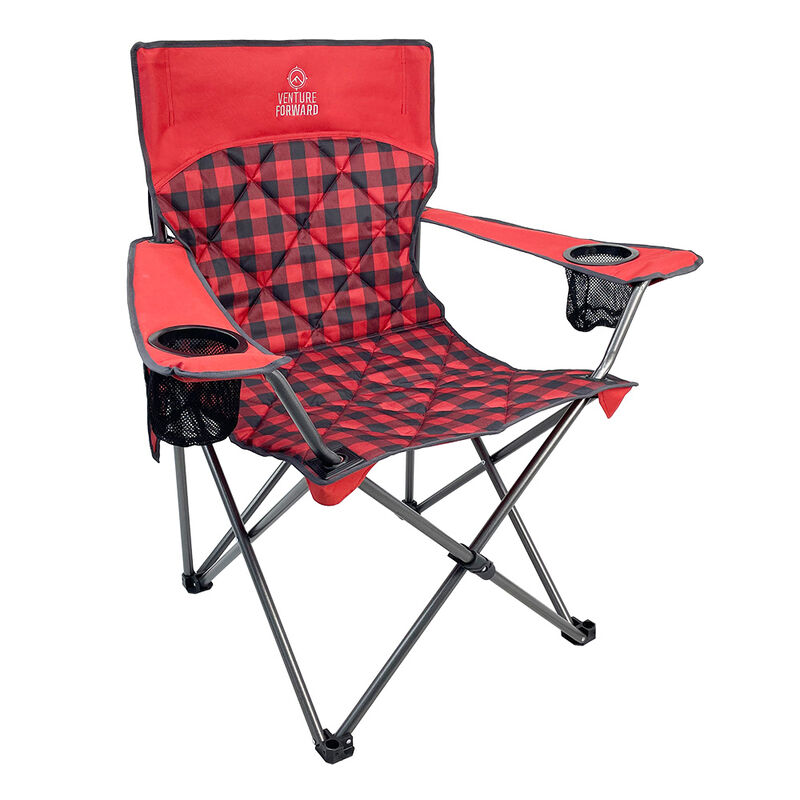 Venture Forward Quilted Quad Chair w/ Carry Bag