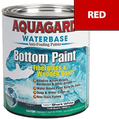 Aquaguard Waterbase Anti-Fouling Bottom Paint, Quart, Red