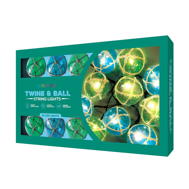 Colorways 10' Green and Blue Nautical LED String Light image number 3