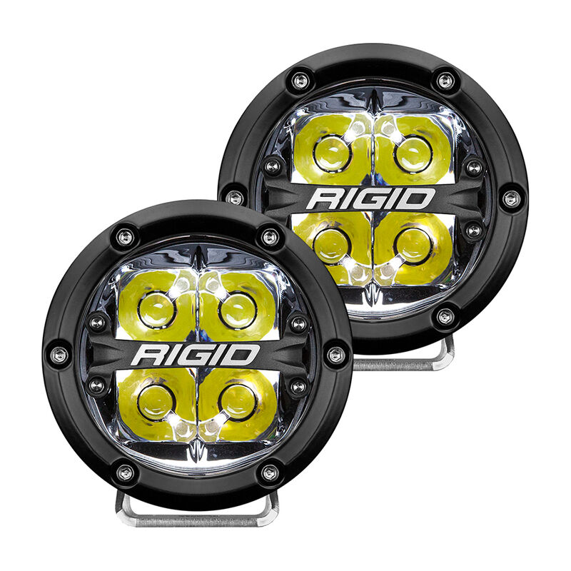 RIGID 360-Series 4" LED Off-Road Spot Beam with White Backlight - Black Housing