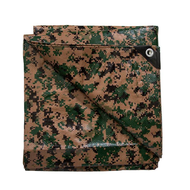 Stansport Medium-Duty Rip-Stop Tarp, 12'x16', Digital Woodland image number 1
