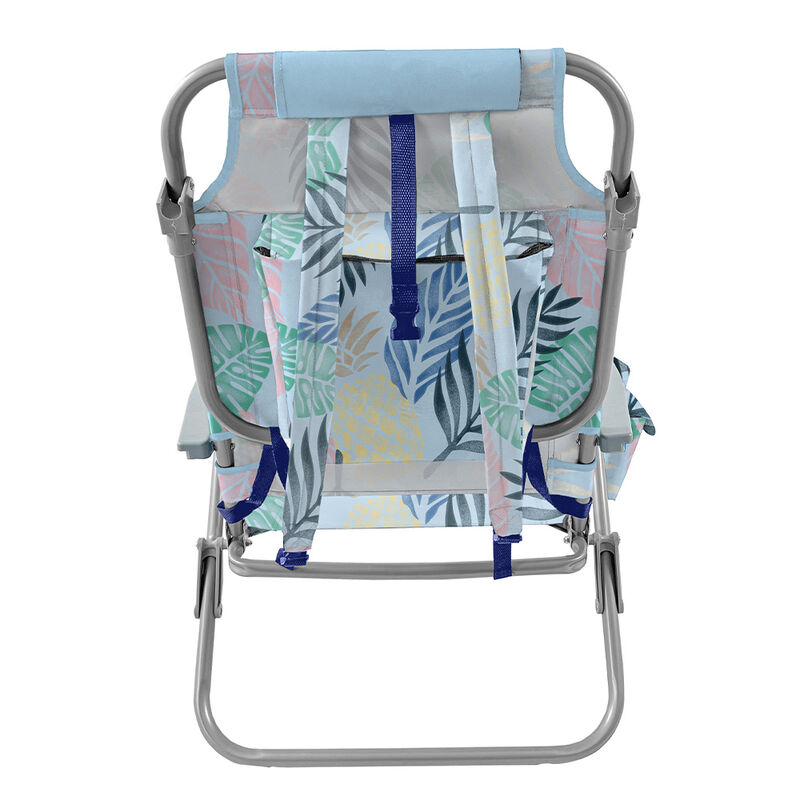 Hurley Printed Standard Backpack Beach Chair - Blue/Pink image number 5