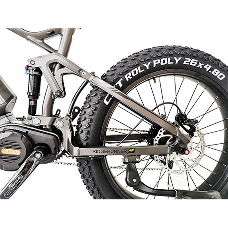 QuietKat Ridgerunner 1000-Watt Full-Suspension Electric Mountain Bike 19", Charcoal image number 3