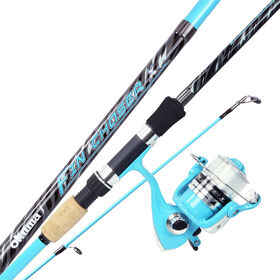 Okuma Fin Chaser "X" Spinning Combo, 6'6" Rod / Size 30 Reel, Sky Blue