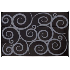 Reversible Swirl Design RV Patio Mat