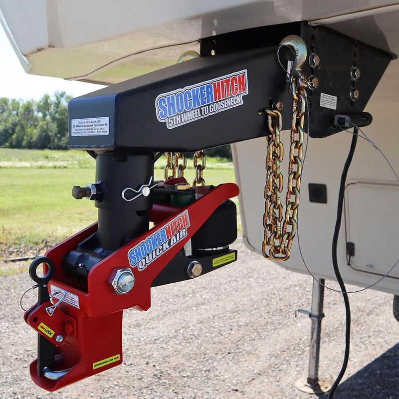 Shocker Hitch Quick Air 5th Wheel to Gooseneck Conversion Kit, Fits Lippert 1621, 0719, Rhino Box, without Chain Kit image number 10