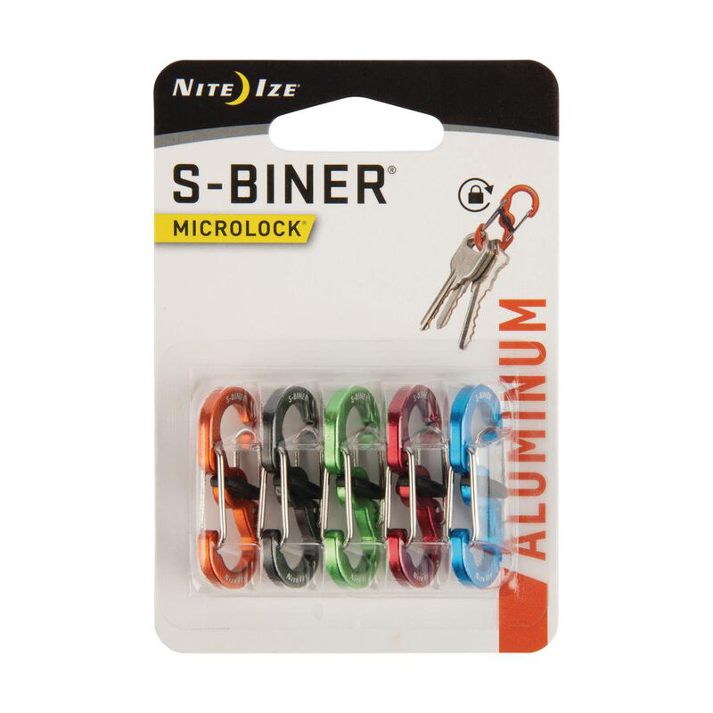 Nite Ize S-Biner Aluminum MicroLock, 5-Pack image number 1