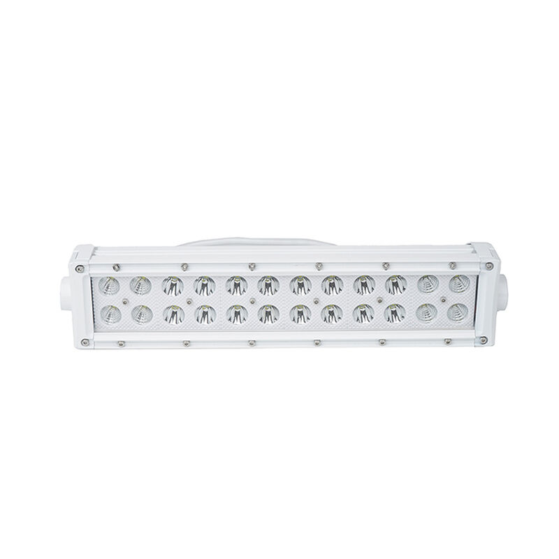 New - 10.5inch Marine Grade Dual Row Straight Light Bar with 72-Watt 24  x 3W High Intensity CREE LEDs image number 2