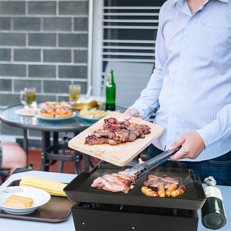 Royal Gourmet 18" Portable Countertop Gas Grill Griddle image number 6