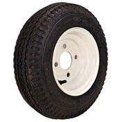 Kenda Loadstar 8" 480-8 K371 Bias Trailer Tire With White Wheel Assembly