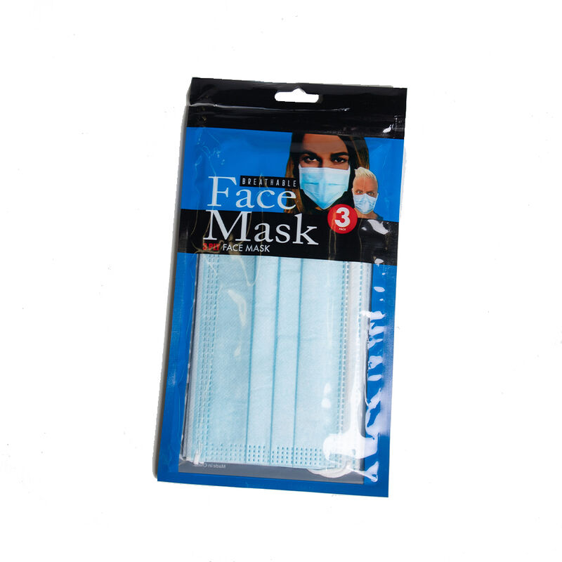 Disposable 3-Ply Face Masks, 3-pack image number 1