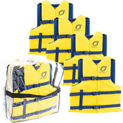 Universal Adult Life Jackets 4-Pack, Yellow