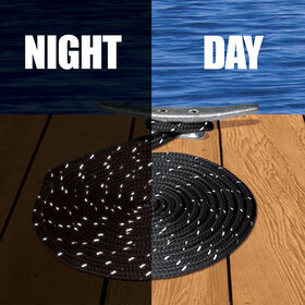 Dockmate Reflective Double Braid Nylon Dock Line, 1/2" x 20'