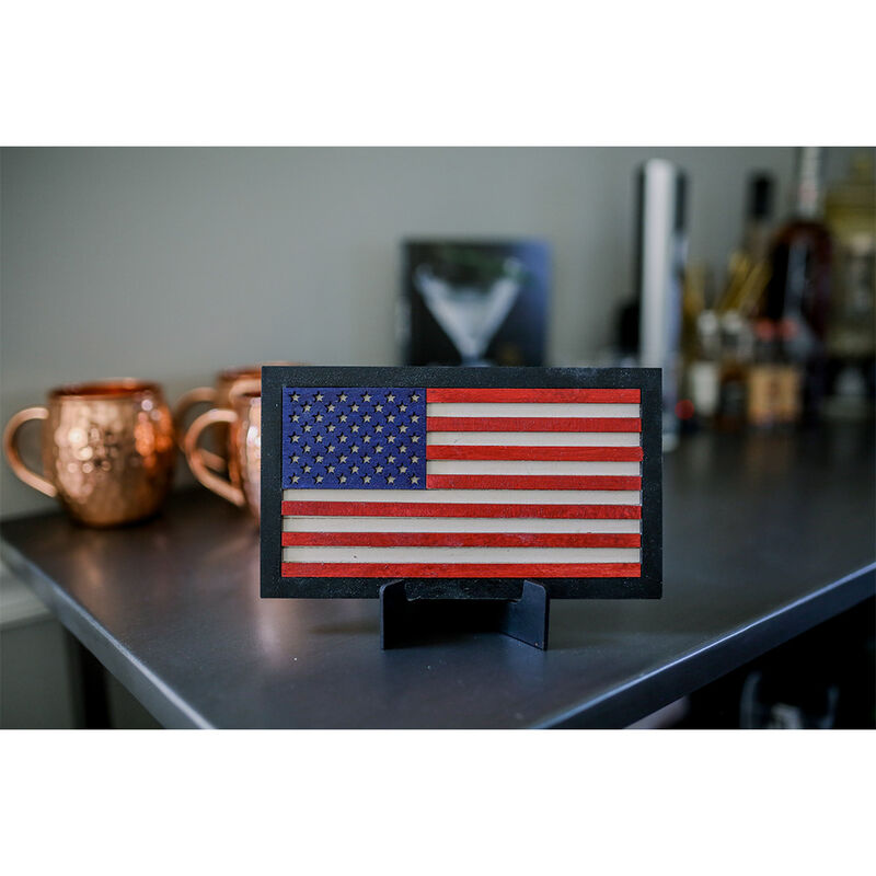 Flags of Valor Veteran Made Wooden 2-Pack USA Flag Build Kit image number 3