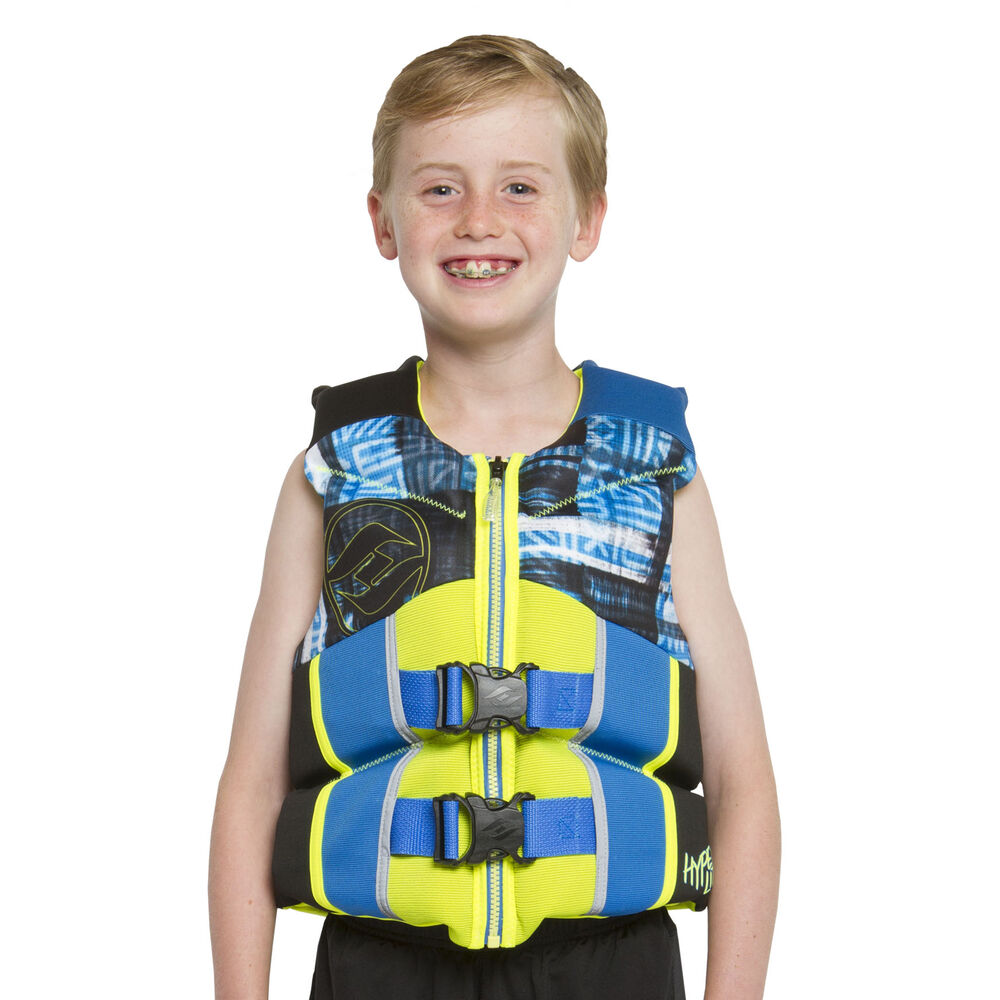 Hyperlite Pro V Youth Life Jacket, Blue/Green Overton's