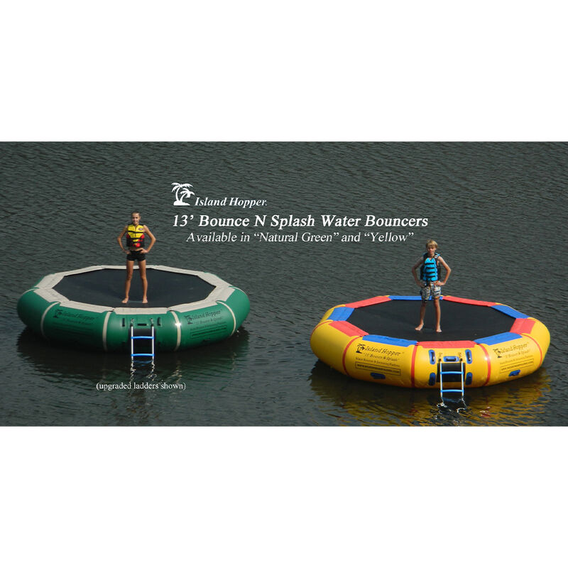Island Hopper 13' Bounce 'N Splash Water Bouncer, Natural Green image number 5