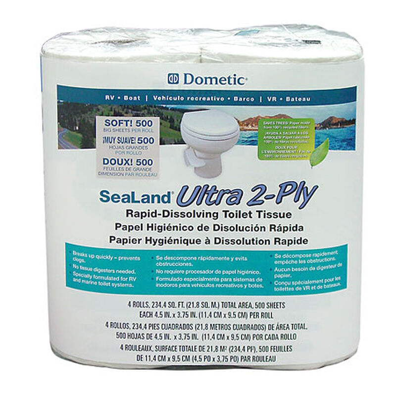 SeaLand Rapid-Dissolving 2-Ply Toilet Tissue, 4 rolls image number 1