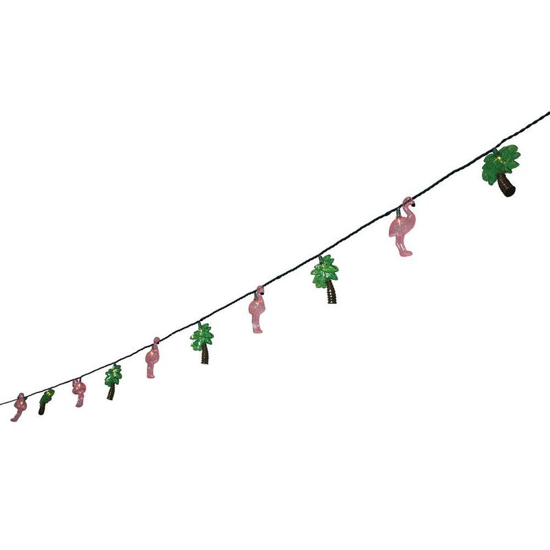 Flamingo & Palm Tree Mini Light Set, 10 Lights, 8 1/2&rsquo; Cord image number 2