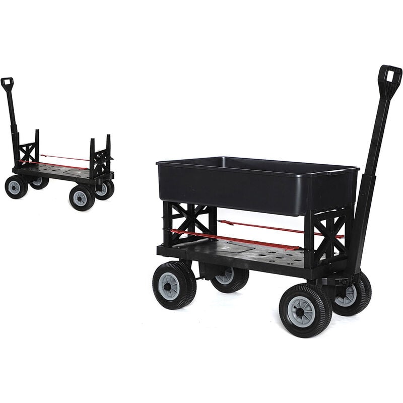 Mighty Max Multi-Purpose Dock Cart Wagon, Black Tub image number 1
