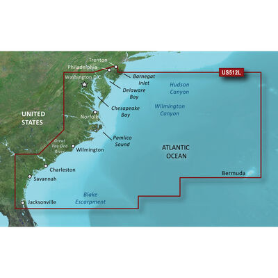 Garmin BlueChart g2 Vision HD Cartography, Mid-Atlantic