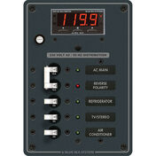 Blue Sea 230V AC Main + 3 Position Circuit Breaker Panel w/Digital Multimeter