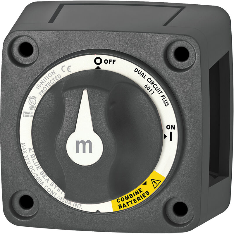 Blue Sea Systems m-Series Mini Dual Circuit Plus Battery Switch image number 1